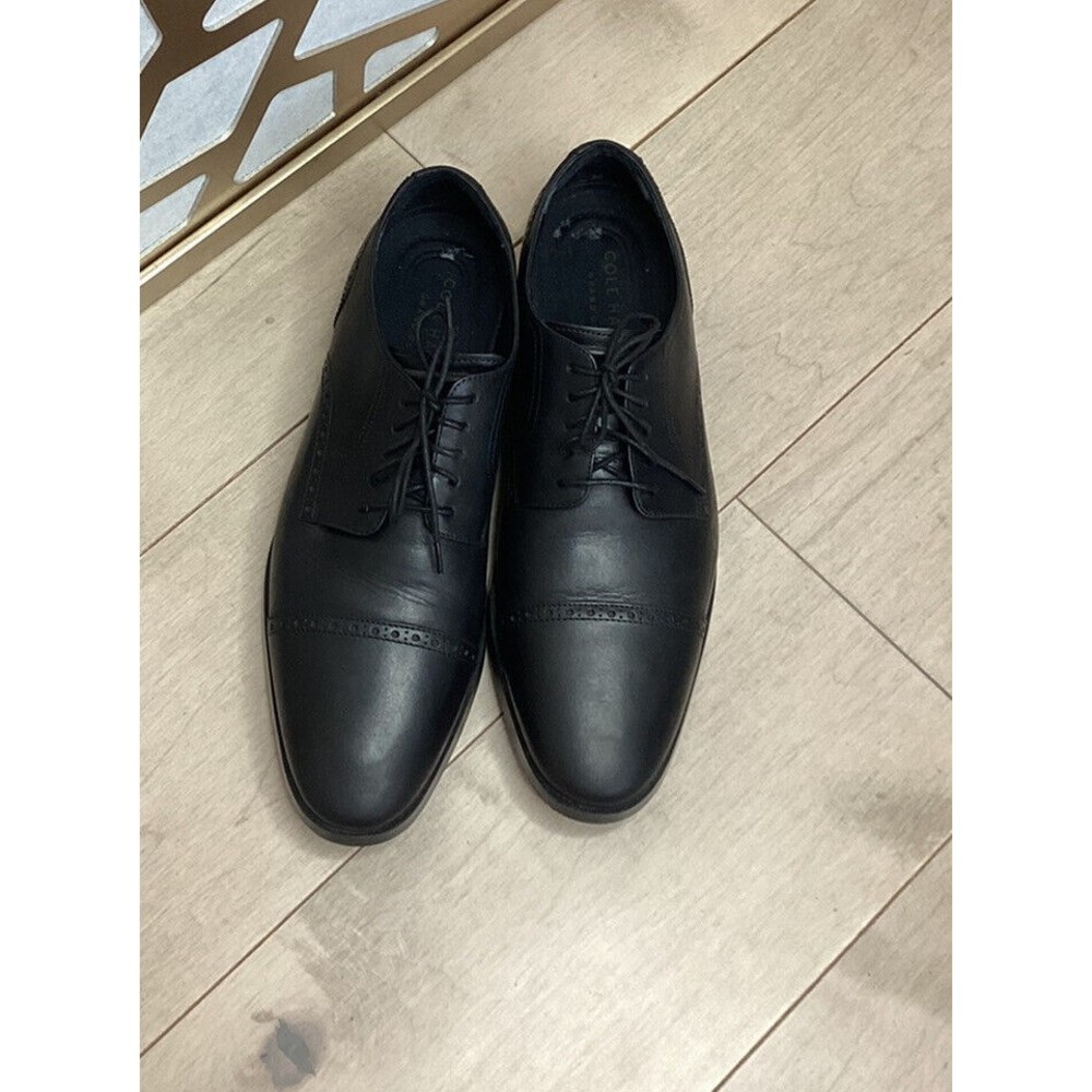 COLE HAAN Cole Haan Jefferson Grand Cap Toe Oxford DRESS SHOES BLACK LEATHER 12 - Picture 5 of 10
